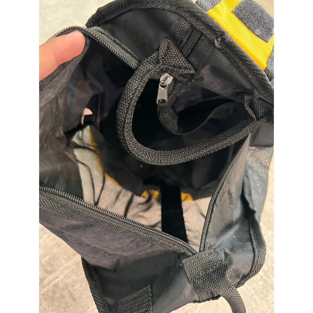 NGG Swiss Edition Backpack Black Yellow Lunch Box Cooler Travel‎ Daypack Bag